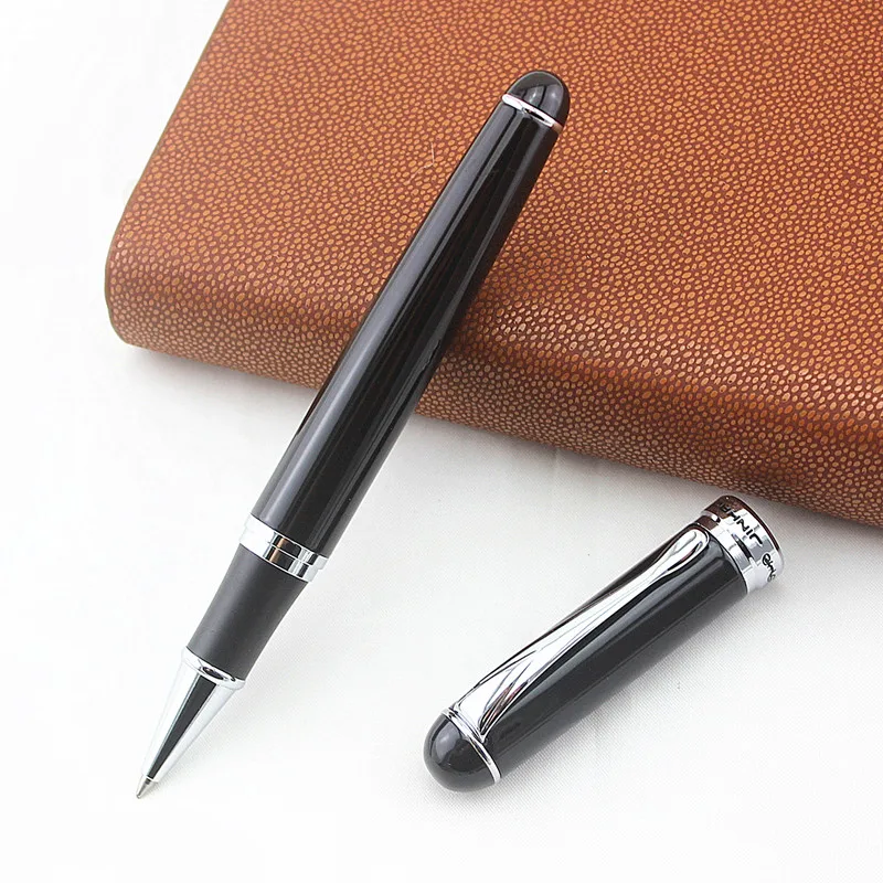 Noble JINHAO X750 черная шариковая ручка толстая металлическая для подарка бесплатная