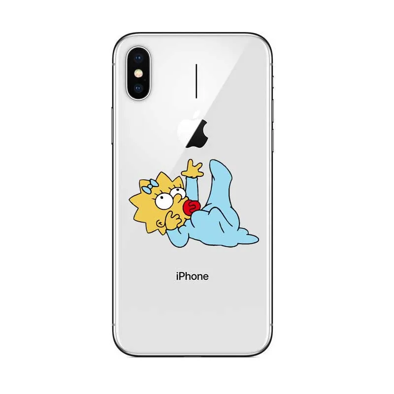 TPU Чехол Симпсон для iPhone 7 Чехол 6 6S 8 7 Plus XR X 5 5S SE для Fundas iPhone XS Max чехол из мягкого ТПУ для iPhone X MAX чехол - Цвет: TPU