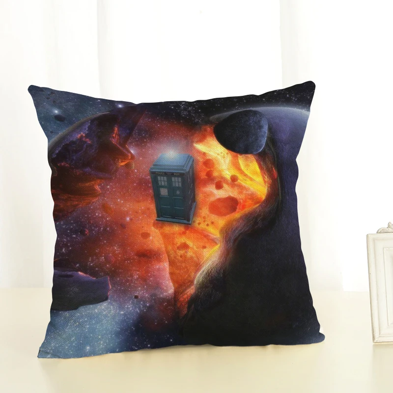Наволочка для подушки Doctor Who 45x45 см, хлопковая льняная домашняя декоративная подушка для дивана, автомобильная спальная подушка - Цвет: Светло-коричневый