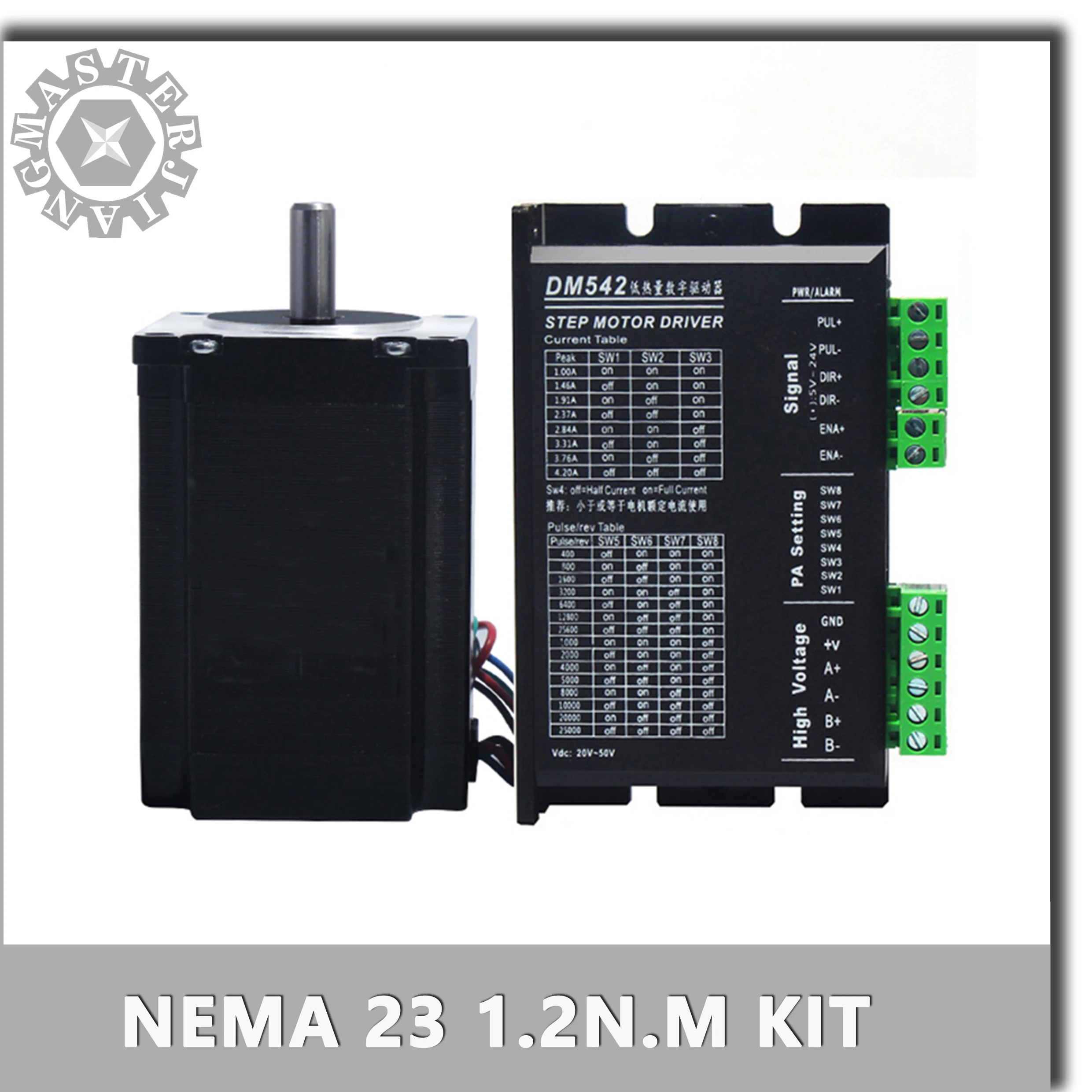 Шаговый двигатель Nema 23 57BYG 57 двигателей 1 2 нм с обновлением TB6600/DM542 драйвер