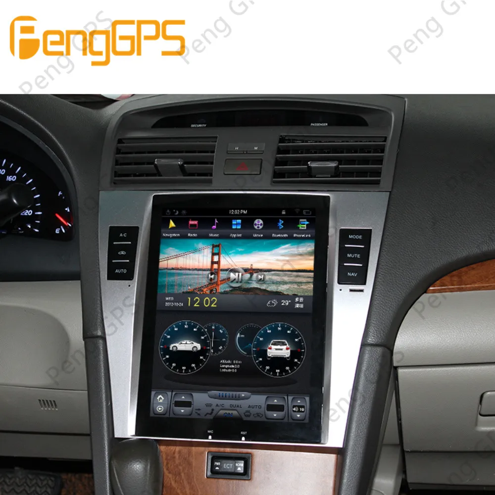 10," Тесла Android 8.1PX6 4+ 64 Гб Голосовое управление встроенный CARPLAY автомобильный радиоприемник для TOYOTA CAMRY 2007-2011 gps навигация wifi