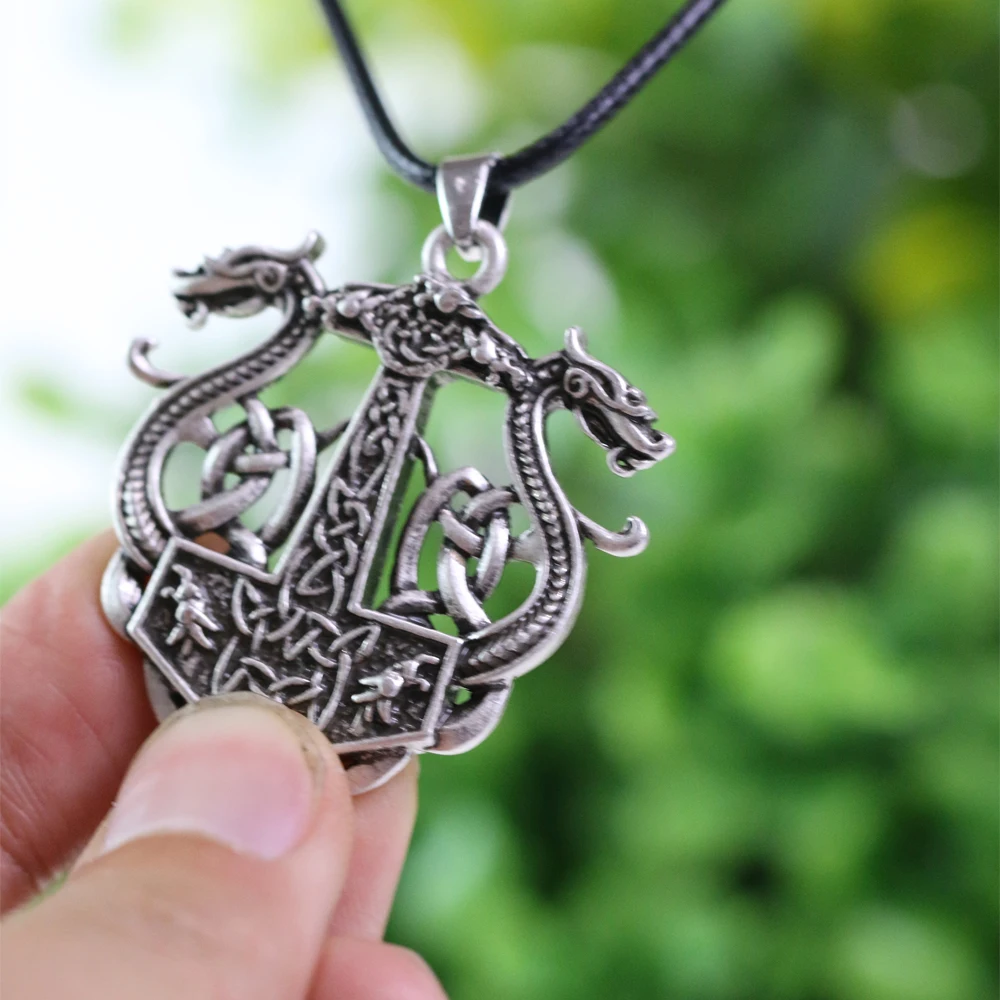 1 шт. скандинавский двойной дракон с молотком Тора|dragon dragon|necklace dragondouble necklace |