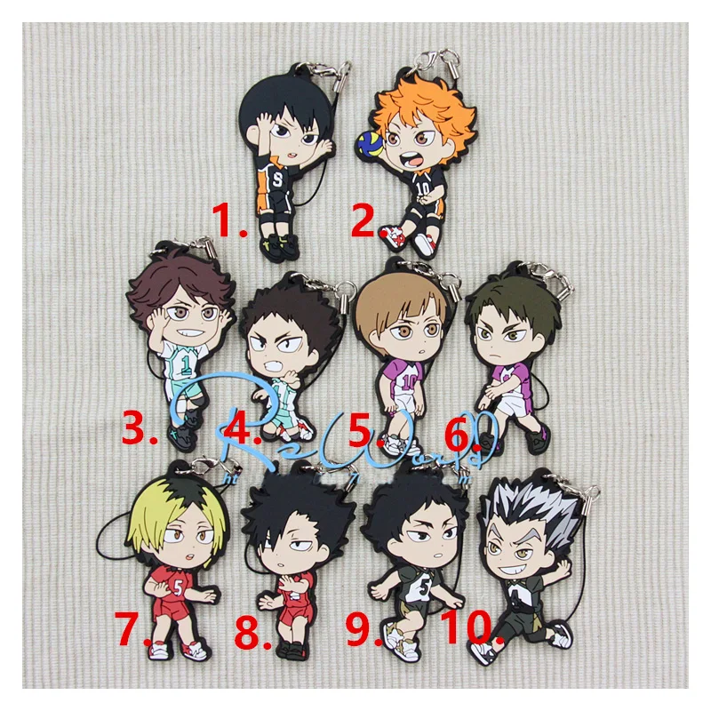 Аниме брелок Haikyuu 1 шт. Брелок для ключей старшей школы Волейбольного клуба хинаты