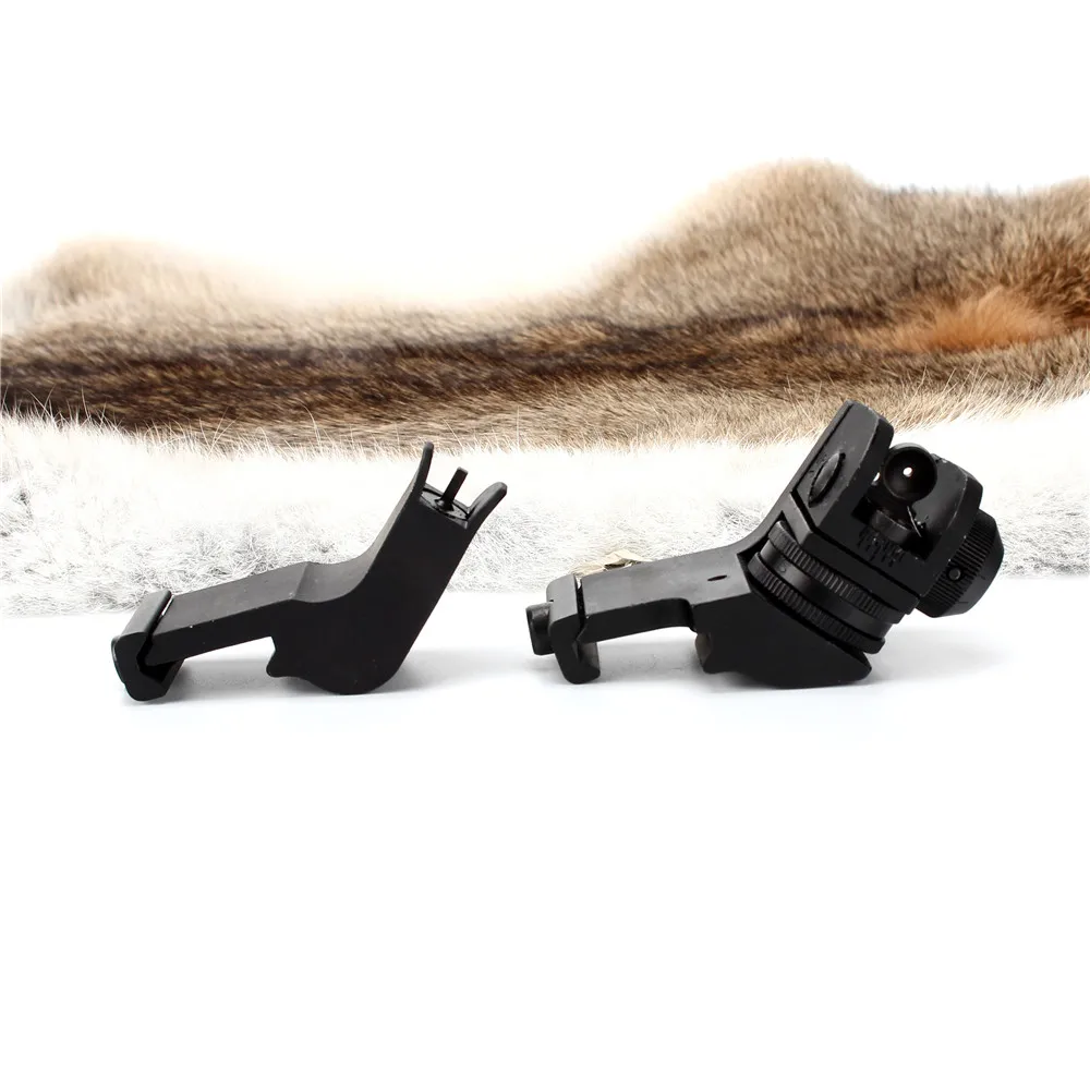 ohhunt Front and Rear 45 Degree Offset Hunting Tactical Rapid Transition BUIS Backup Iron Sight Set Free Shipping | Спорт и