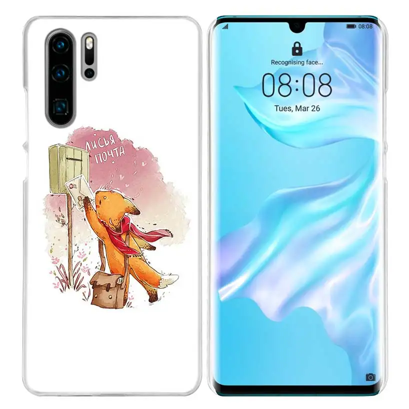 Чехол с милыми животными лиса чай для huawei P20 P30 P Smart Nova 4 3i P10 P9 P8 mate 10 20 lite Pro Mini жесткий чехол для телефона из ПК