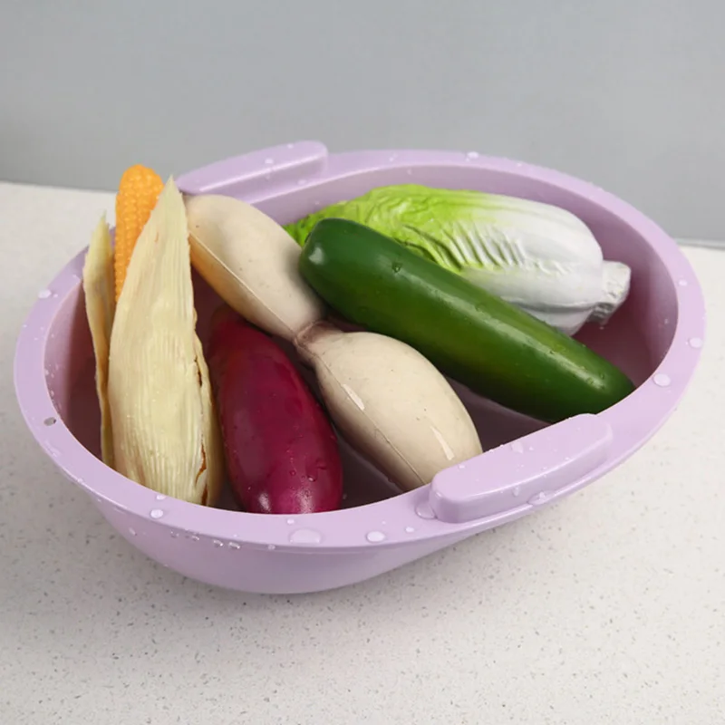 Синяя/Розовая/фиолетовая кухонная сливная корзина для мытья фруктов и овощей