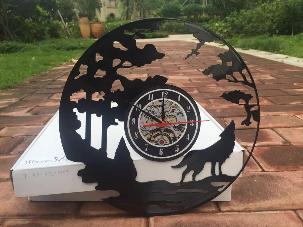 Виниловые часы Wolf Husky Malamute Dog Anima настенные для домашнего декора 12 &quot30 см 6