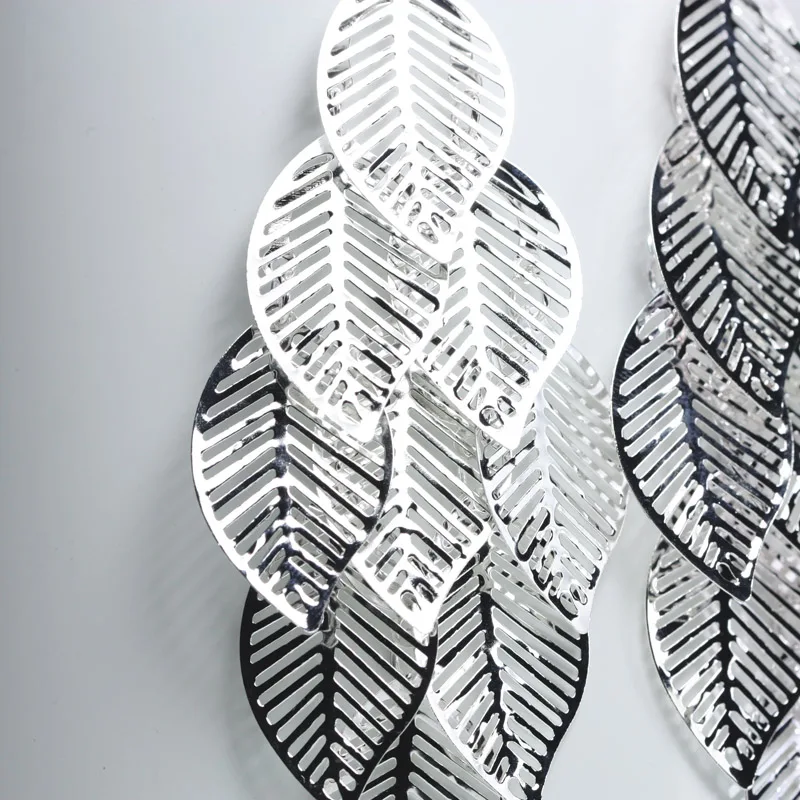 New Fashion Long Silver Earrings Hanging Tassels Leaves for Women Jewelry Party Bijouterie ersa05 | Украшения и аксессуары