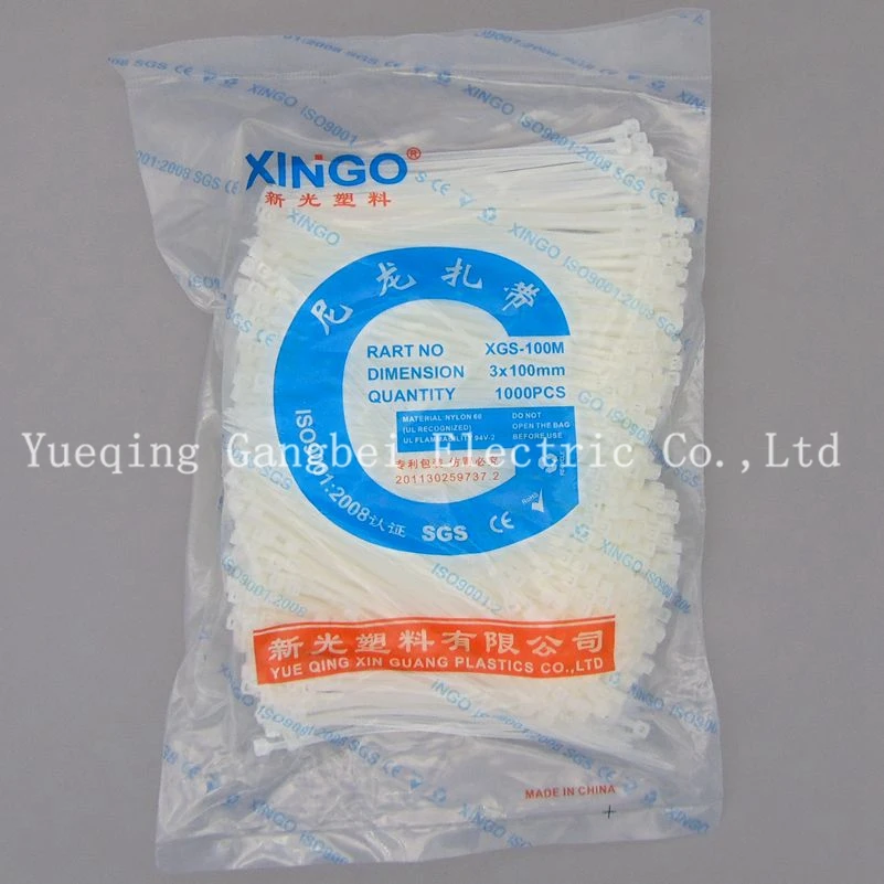 

Nylon cable ties XGS-100M 3x100 self-locking type cable ties of plastic strapping band beam line with