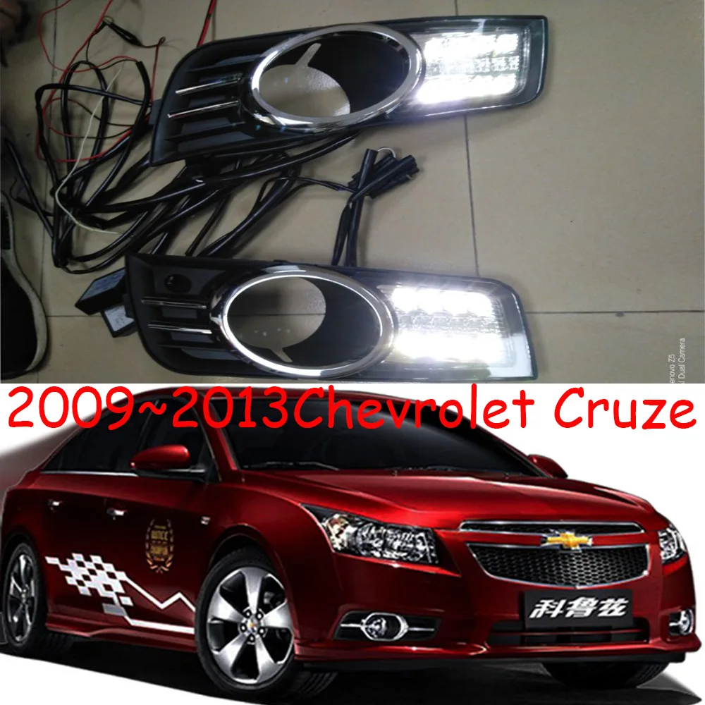 Светодиодный светильник-бампер для CRUZE, Дневной светильник, автомобильные аксессуары, 2009~ 2013y, DRL, головной светильник, chevrolet CRUZE, противотуманный светильник