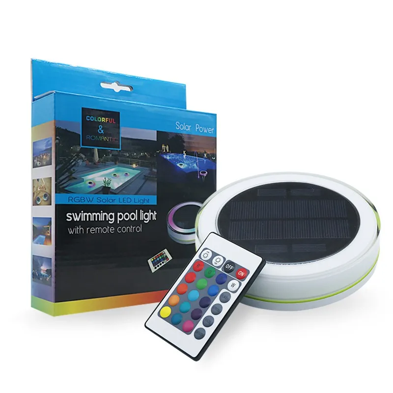 للبيع SZYOUMY-مصباح LED غاطس يعمل بالطاقة الشمسية RGB مع جهاز تحكم عن بعد ، بقعة ضوء عائمة ، مثالي للحديقة أو البركة أو المسبح.