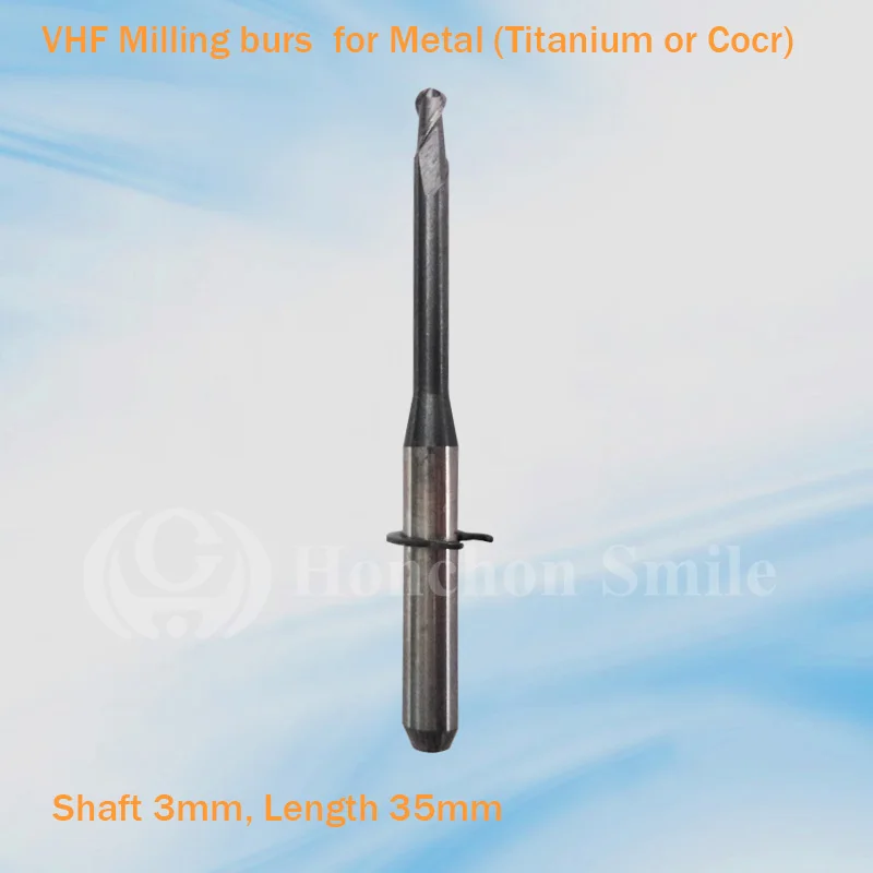 

5pcs CAD CAM Milling Burs for Titanium or Cocr Metal Disc Size 2.0/1.0mm VHF Machine Compatible