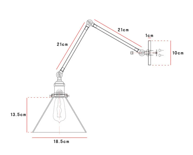 Led Wall Light new modern hot Vintage Industrial Loft Swing Arm Sconce Retro Warehouse Ambient Lighting lamp | Освещение