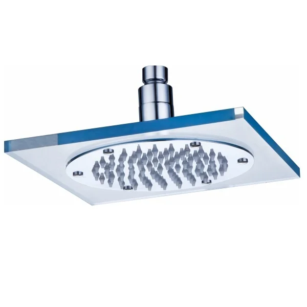 

CY8030-A5 Water Pressured 8 Inches Square 3 Colors Temperature Sensor LED Top Shower Heads+7 Colors LED Top Shower Heads
