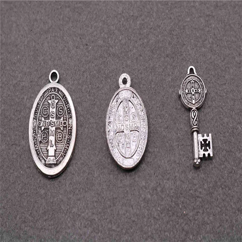 100 шт./религия религиозный Бенедикт амулет медаль из бисера ручной работы