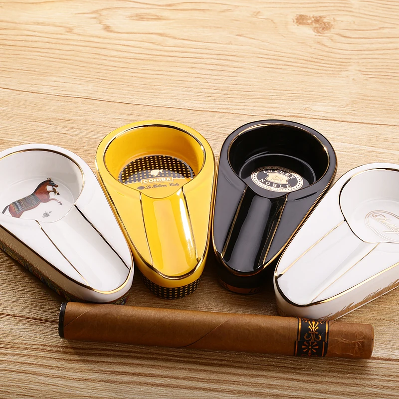 COHIBA керамическая Роскошная пепельница для сигар, держатель для сигарет, для дома и офиса, аксессуары для табака, пепельница для путешествий, пепельницы, подарок для мужчин