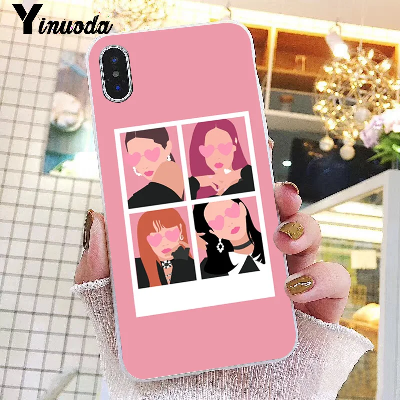 Yinuoda KPOP Черный Розовый JISOO JENNIE ROSE LISA новое поступление чехол для телефона iPhone 8 7 6S