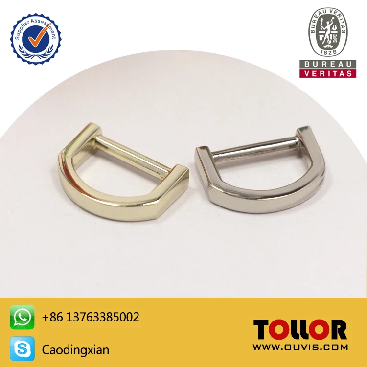 

High Quality Pressure Casting Gold Hardware D Rings For Handbag Accessories Silver Stainless Metal D-Ring For Leather Bag