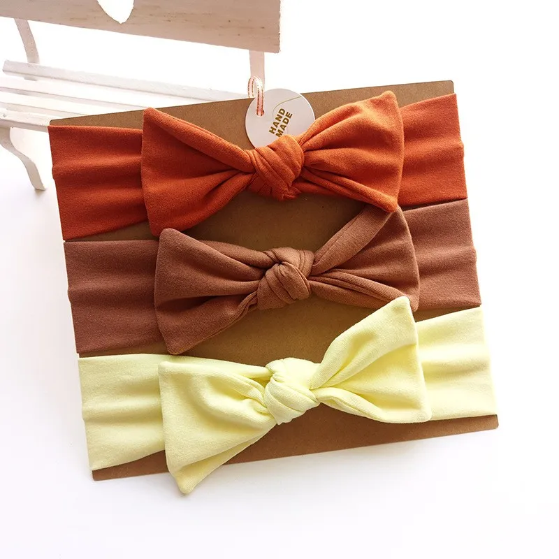 

3Pcs/Set Baby Girl Hair Bands Cute Bow Tie Baby Headband Solid Baby Hair Accessories Lovely Party Gift