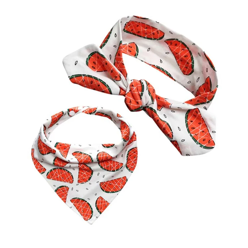 RDP-019 Baby bibs and headband infant bib baby boys girls 2 pcs Soft cotton cute gift bebe photo prop | Детская одежда и обувь