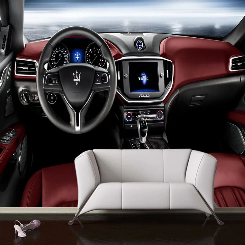 1 5 м ширина HD ktv обои кафе бар авто Maserati тема персонализированные настенные