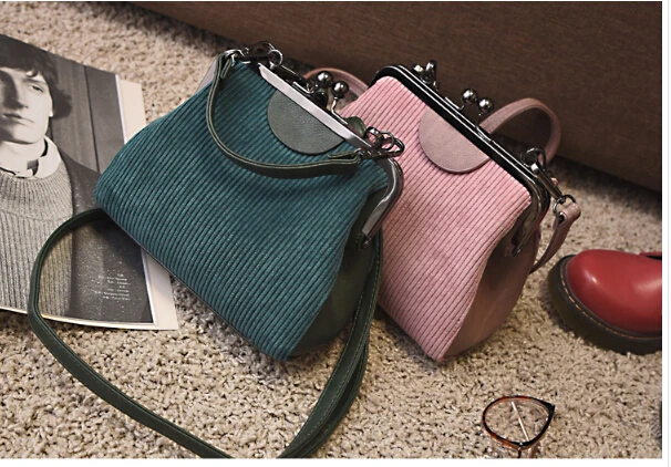 Сумка с застежкой Женская сумочка короткая винтажная подходящая ко всему сумка