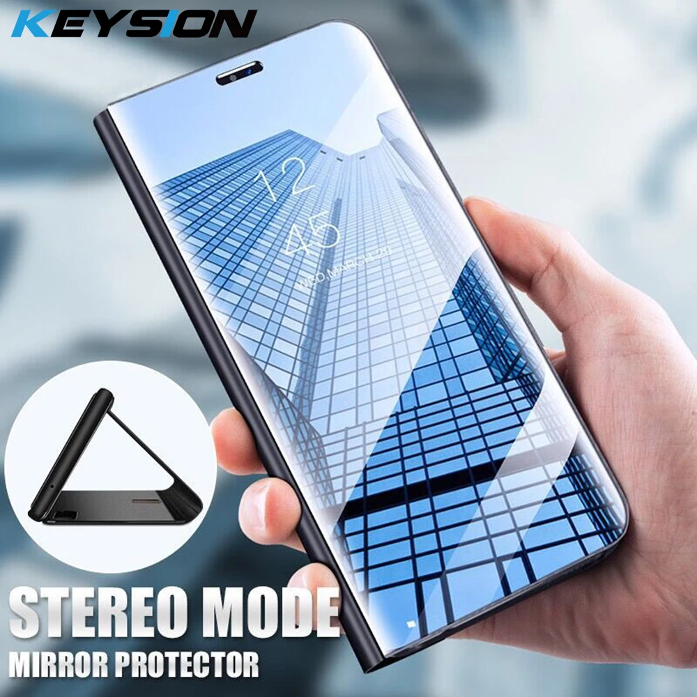 Флип кейс KEYSION для Samsung Galaxy A50 A40 A30 A10 A70 чехол с подставкой и зеркалом телефона M10 M20