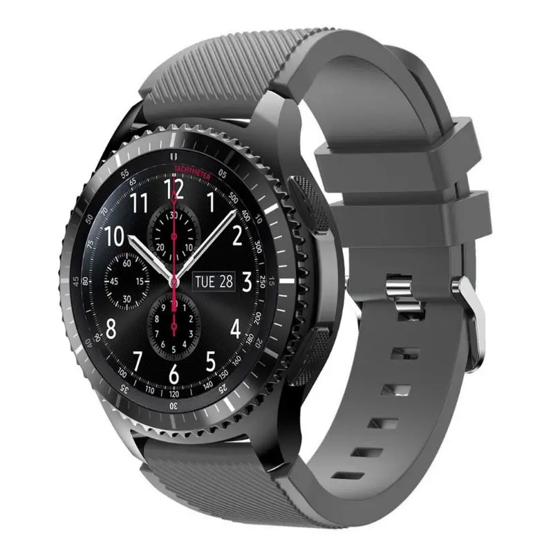 Серый Сменный ремешок для часов samsung Galaxy Watch 46 мм/samsung gear S3/samsung gear 2 R380/samsung gear 2 Neo R381/samsung Live R382 - Цвет ремешка: Серый