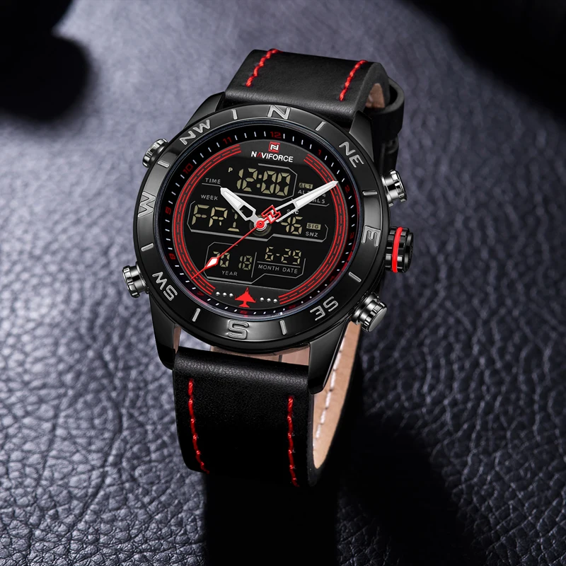 Модные NAVIFORCE Роскошные Для мужчин WatchBrand спортивные часы Мужчин's