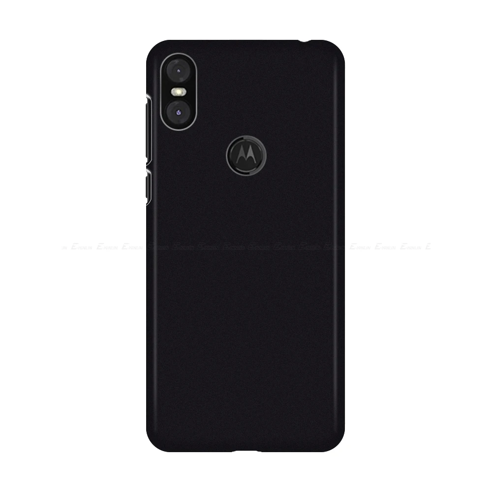 Черный Ультратонкий матовый жесткий пластиковый чехол для телефона Motorola Moto One vision power P50 P30 Play note матовая задняя крышка - Цвет: Черный
