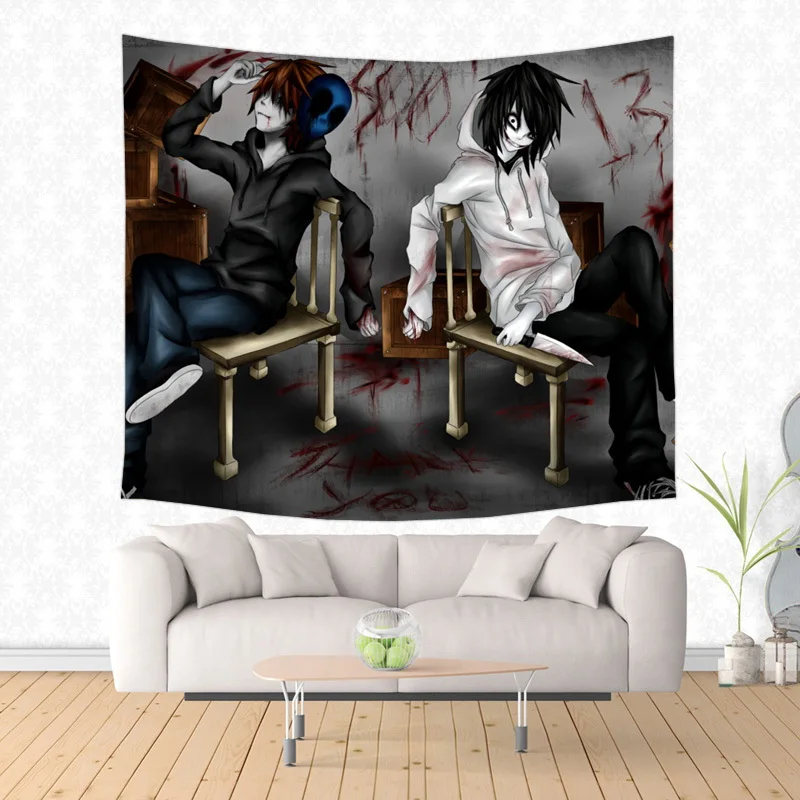 Дизайн Jeff The Killer настенный гобелен модный Настенный декор гобелен пляжный коврик