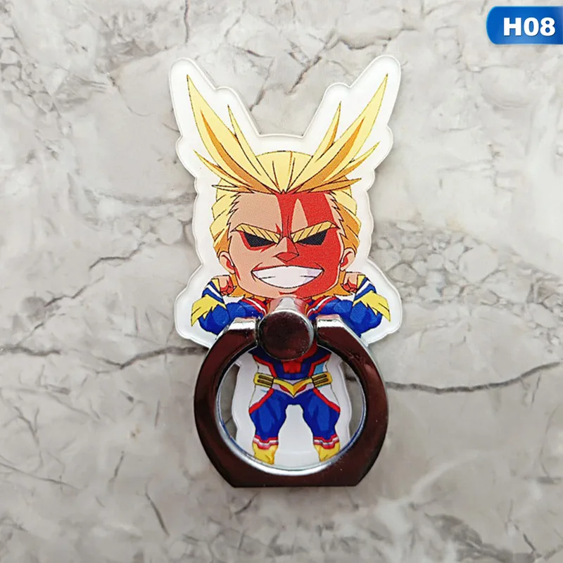 My Hero Academia All Might Bakugou Midoriya Todoroki Ring Stand Mount Holder Stent Mobile Phone Paste Stents - Цвет: PA3636H08