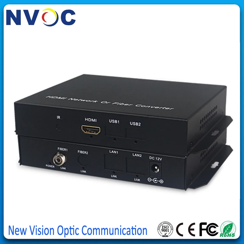 Преобразователь кабелей HDMI для сжатого оптоволокна до 20 км один режим Simplex FC блок