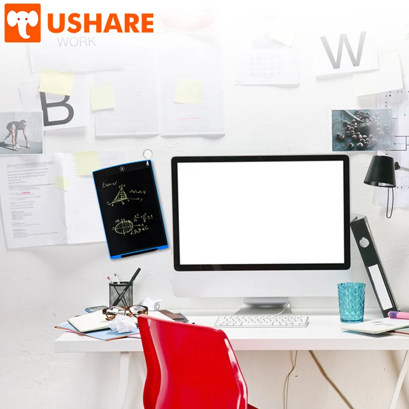 USHARE LCD доска для письма 12 дюймов цифровая графическая рисования почерк блокнот