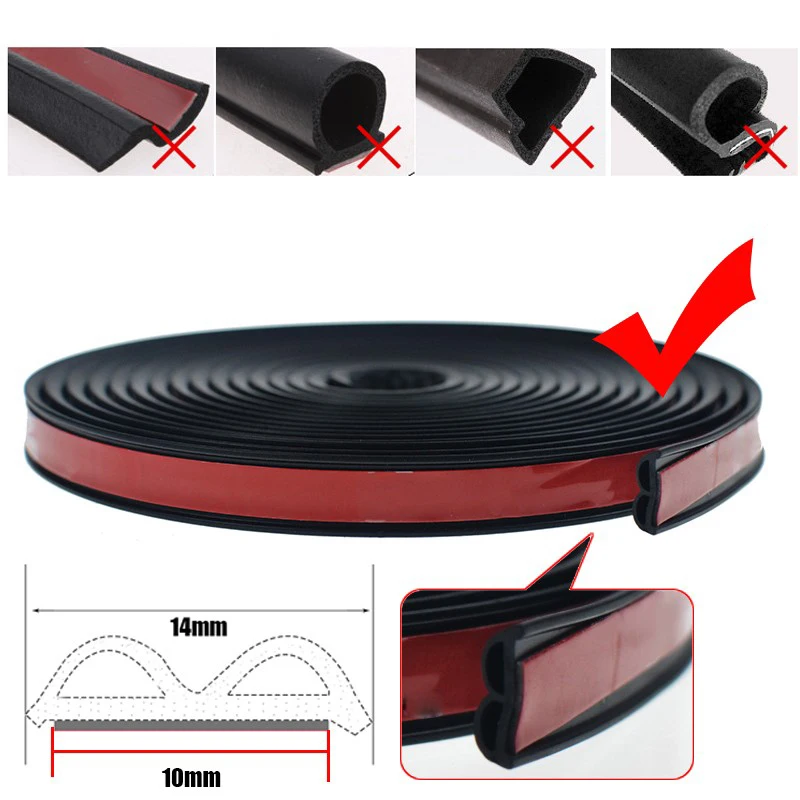 

Car Rubber Seal Stickers Trunk Door Edge EPDM Rubber Soundproofing Sealing Strips Sticker Automobiles Interior Accessories