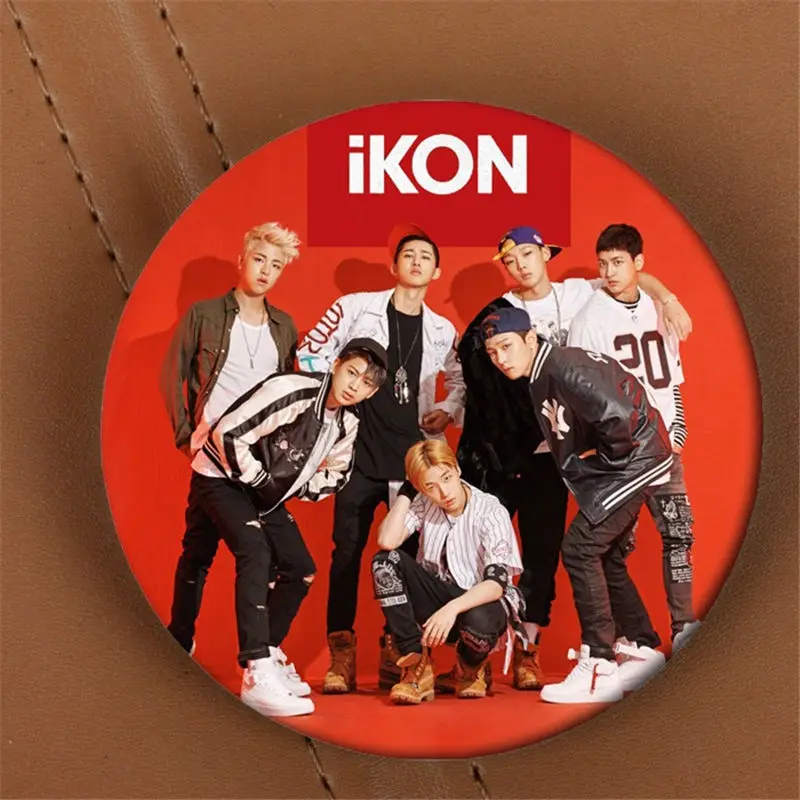 IKON A Youpop KPOP IKON Разогревающий одиночный альбом брошь приспособpin приспособление для бейджа для одежды шляпа украшение для рюкзака HZ1778 - Окраска металла: IKON A