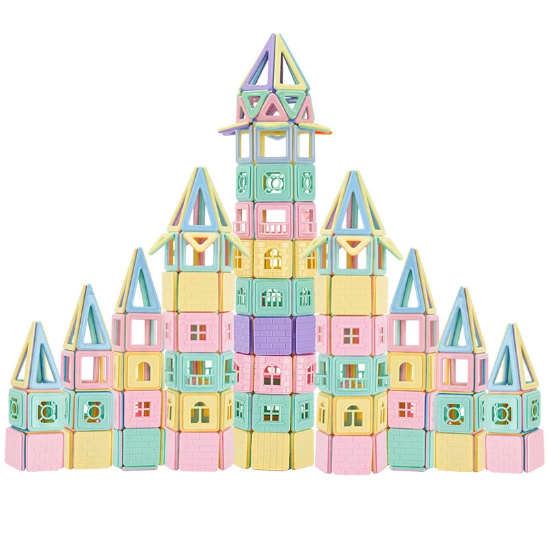 Nashan Macaron Color 399Pcs Magnetic Blocks Designer Construction Set Magnet Toy Educational Toys For Children Gifts | Игрушки и хобби