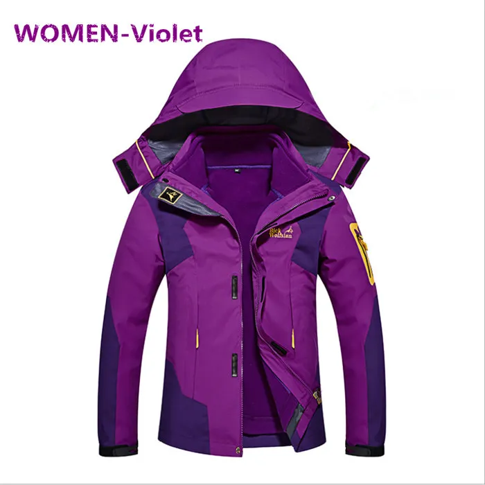 

NEW UNCO&BOROR High End Couples Outdoor Jackets Camping Hiking Jacket Coat Climbing Three-in-one Triple Polar Fleece Jackets