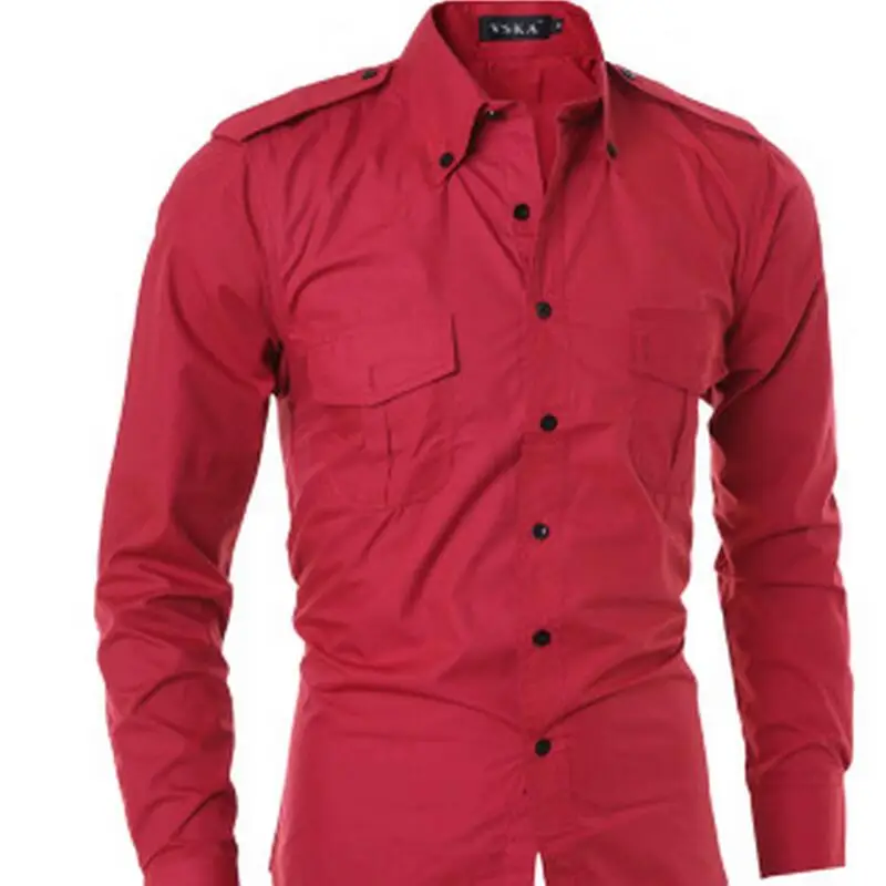 2017Hot новых людей двойной карман мода досуг мужские рубашки|fashion man shirt|men fashion shirtmen