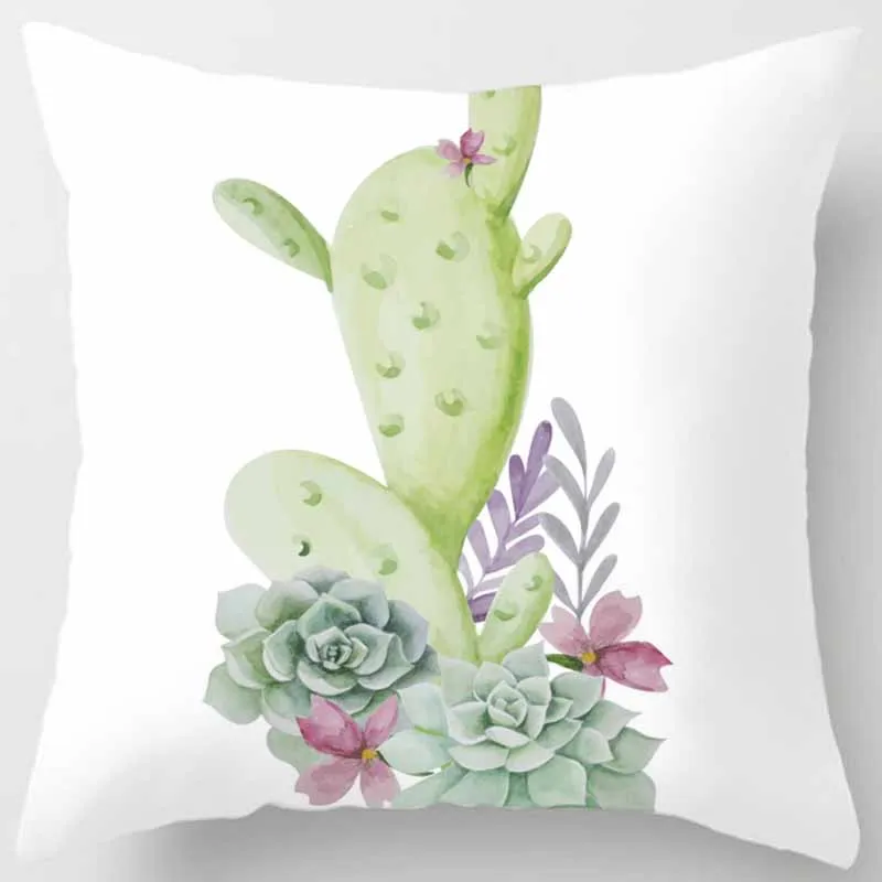 

Hot sale tropical plants and flowers pattern women men Pillow case boys girls weeping pillow cover size 45*45cm