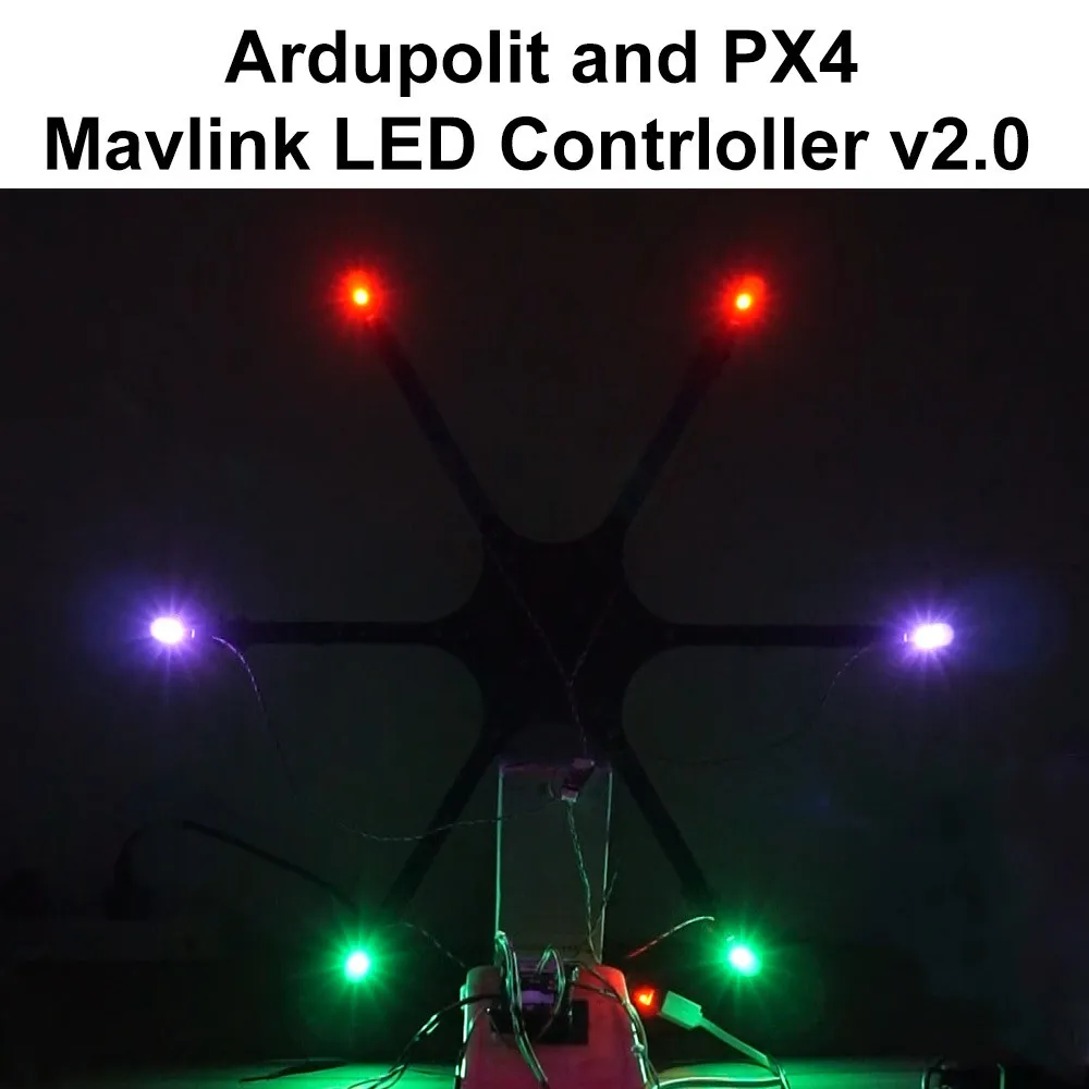Fishbonne Mavlink светодиодный навигации светильник доска для Контроллер полета Pixhawk APM2.6/2,8 2/3/4/5 Pixracer NAVIO2 pxfmini F светильник контроллера дрона с дистанционным управлением