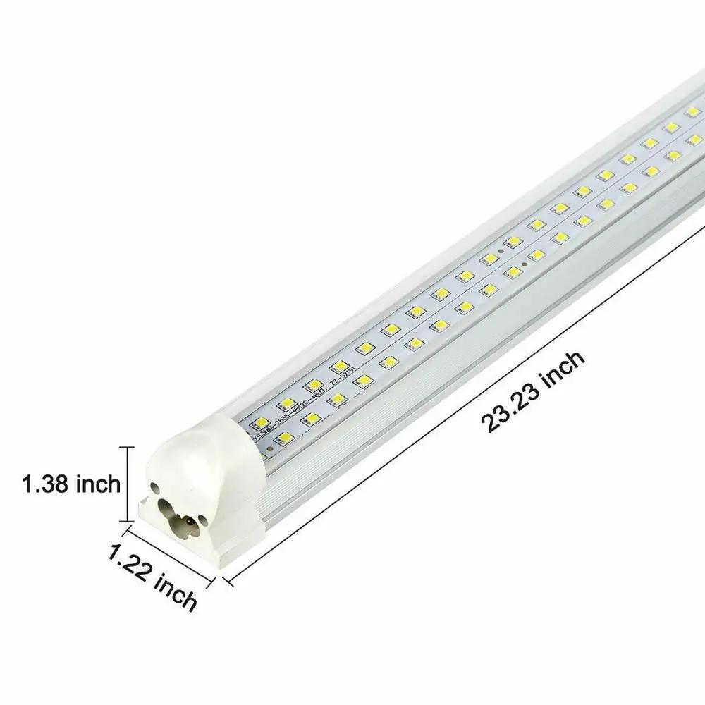 T8 Встроенная светодиодная трубка свет 2FT 20 Вт двухрядный светодиодный