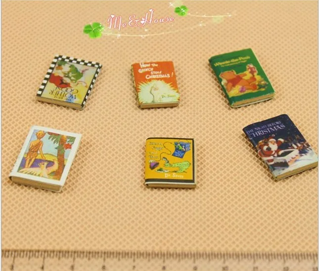 

Аксессуары для мини кукольного домика учебные книги Изысканная книга из 6 комиксов