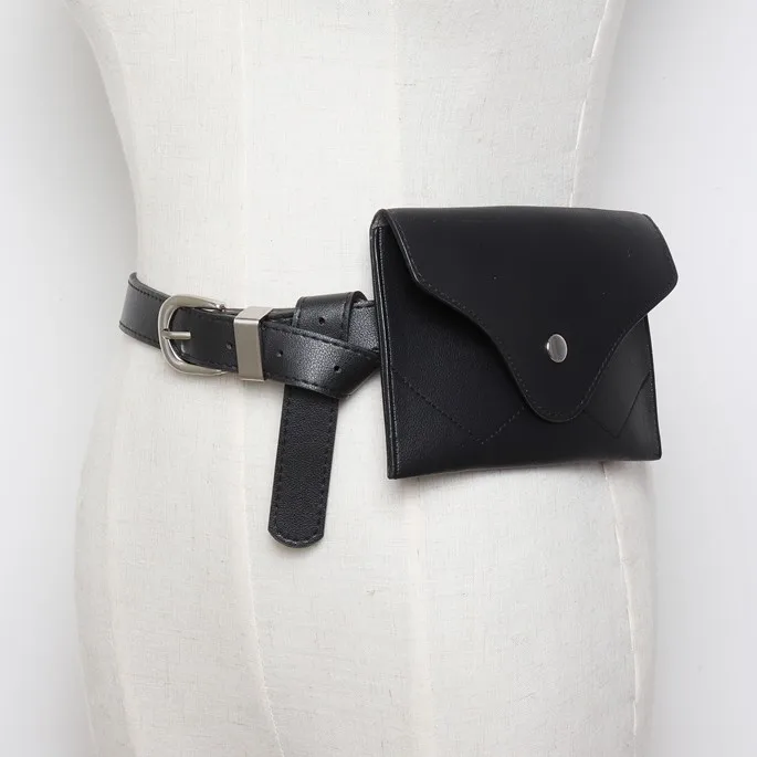 Fashion Travel Waist Pack Luxury Design Fanny Packs Small Women Waist Bag Phone Pouch Punk Belt Bag Purse black PU leather belts luxury brand waist packs women crocodile pattern pu leather fit 5 5 inches phone funny bags ladies travel money wallet belt bag