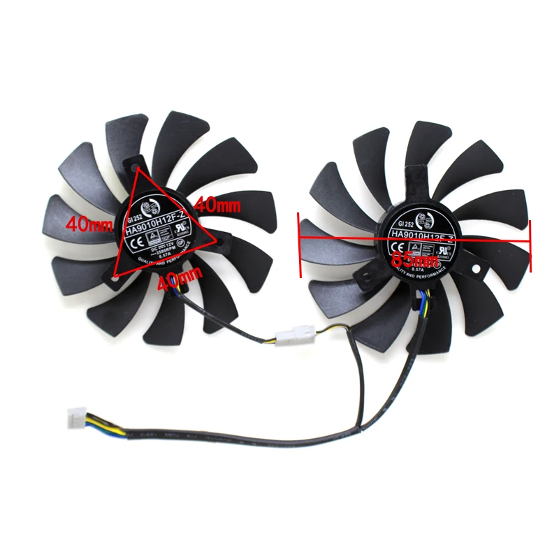 Новый охлаждающий вентилятор для графической карты MSI GeForce GTX 1060 Hurricane 6G GDDR 1050 85 мм