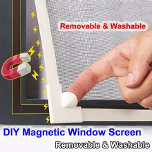 Регулируемый DIY настраиваемый магнитный экран окна для автодомов съемный моющийся Невидимый Летающий москитный экран сетка