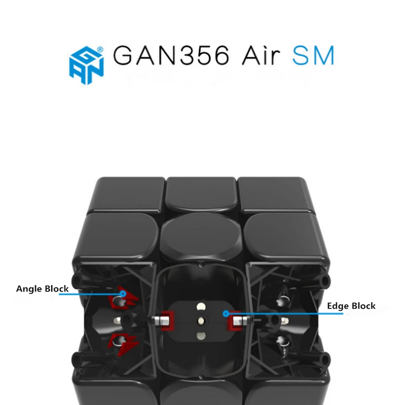 Gan 365 Air SM 3x3x3 скоростной куб черный цвет GAN AIR Магнитный головоломка обучающие