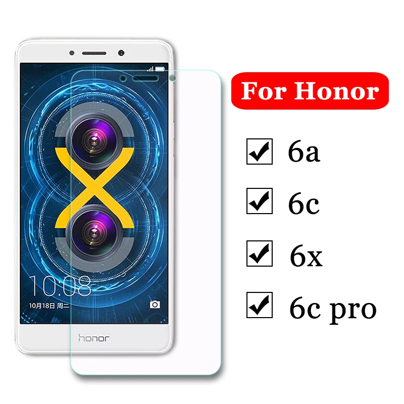 Защитный Стекло для honor 6a 6c pro 6x на 6 c x a6 c6 x6 huawei hawei хоно Экран протектор homor Хонер