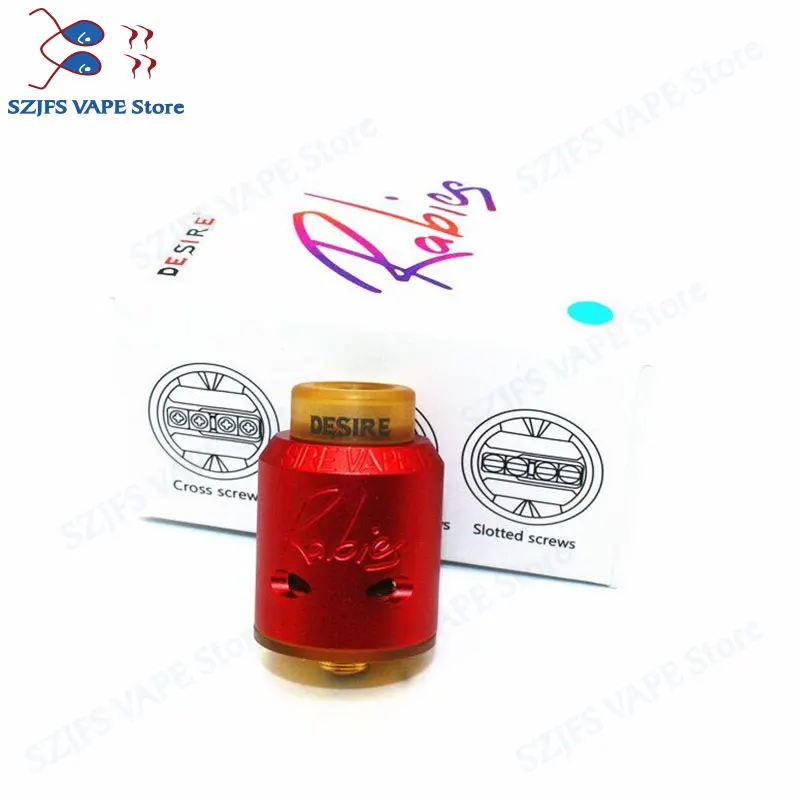 

Rabies 2 electronic cigarette 510 thread RDTA tank for rda 24mm atomizer liquid e-cigarettes Rebuildable Dripper Airflow vape