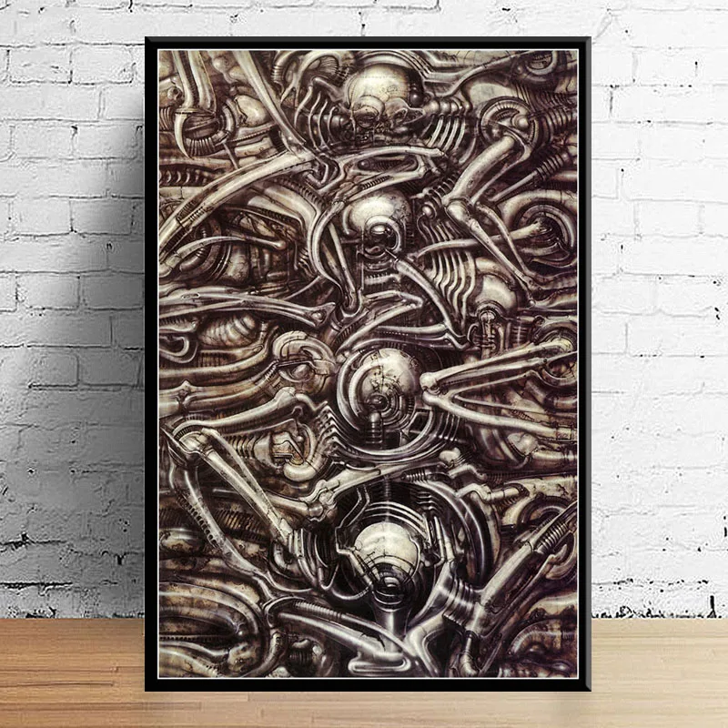 P723 Hr Giger Li II классический ужас инопланетянин фильм художественная Живопись